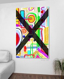 27217_Ban the dark X - and save the best ideas Art print on 380g polycotton canvas