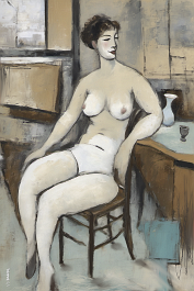 33542272_Seated Beauty Art print on 380g polycotton canvas