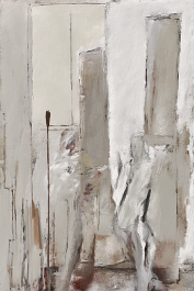 410819563-DPM++ 2M-7-brush-painted white background canvas with a small single centered old antique painter's atelier, painting_ _lora_FDandlSty6_1__