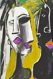 1330823637-DPM++ 2M-7-surrealistic, naive, sunlight, black line scribble, yellow to orange_BREAK_palm, beach, island, yellow to orange_BREAK _african