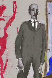 2183331350-DPM++ 2M-9-naive, bizarre, dripping color_BREAK_lady-silhouette, jeans, signs, letter, number, sienna_BREAK_gentleman, separated monochrome