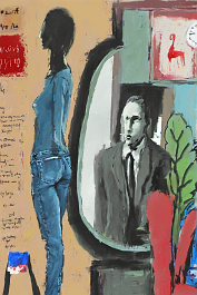 4123486207-DPM++ 2M-9-naive, bizarre, dripping color, raw brush painting_BREAK_lady-silhouette, jeans, signs, letter, number, sienna_BREAK_gentleman,