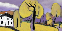 2240671413-DPM++ 2M-7-landscape, surrealistic, naive, sunlight, black line scribble, yellow to lavender, wide view, autumn, africa_BREAK_photorealisti