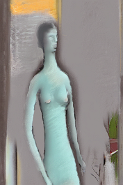 2853959720-DPM++ 2M-7-window, sunlight, yellow to orange, BREAK_gray to turquoise tall nude girl full body, table, plant, BREAK_carped, bookshelf, o