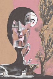 413158273-DPM++ 2M-7-pencil, brush, hand mirror, ochre, BREAK _surrealistic, cup, comb, chair,lipstick, nose, ear, pink, BREAK_tree, table, backgro