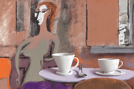 1205015260-DPM++ 2M-8.5-restaurant BREAK_fine art painting, abstract, sienna colored half body,window, girl-portrait-photo BREAK_cup, su BREAK_photore