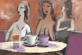 2865247250-DPM++ 2M-8.5-restaurant BREAK_fine art painting, abstract, sienna colored half body, girl-portrait-photo BREAK_white window BREAK_photoreal