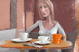 3612427255-DPM++ 2M-8.5-restaurant BREAK_sienna colored half body, girl-portrait-photo BREAK_white window BREAK_photorealistic, table, teacup, icecup,