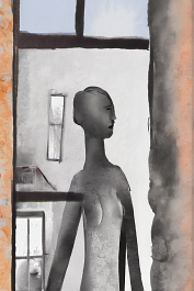 4280437169-DPM++ 2M-7-restaurant _window , sicurtain BREAK_naive,surrealistic, abstract,monocrome full body girl-portrait-photo, window ,8k BREAK_phot