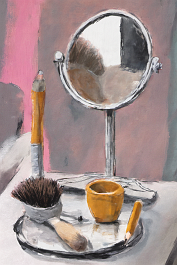 4224509529-DPM++ 2M-7-surrealistic, cup, comb, chair,lipstick, nose, ear, pink, AND_pencil, brush, hand mirror, ochre, AND_tree, table, bluegreen_ _
