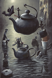 730140456-DPM++ 2M-8-dark fantasy, scissors, comb, teapot with hands and feet, flood_ _lora_FDandlSty2_1_