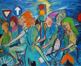 crossroads Acryl auf Leinwand 110x90cm