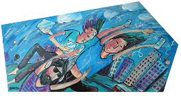 i-people Acryl auf Leinwand 180x93cm