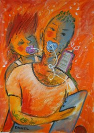 baby-soother feature Acryl auf Leinwand 50x70cm
