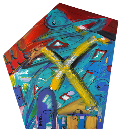 Here's something. Acryl auf Leinwand 80x77cm