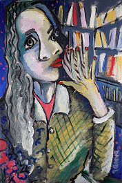 waving woman Acryl auf Leinwand 90x60cm
