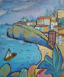Mediterranean Bay 2 Acryl auf Leinwand 50x40cm
