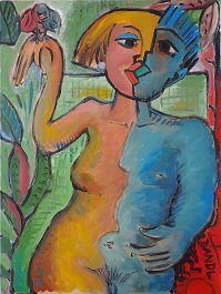 The woman in the man Acryl auf Leinwand 80x60cm