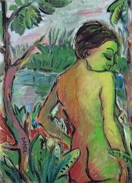woman on the shore Acryl auf Leinwand 50x70cm