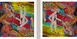 Latin Dance Acryl auf Leinwand 50x50cm