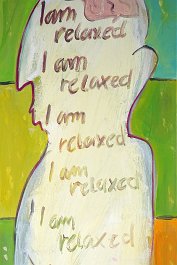 I am relaxed Acryl auf Leinwand 120x40cm