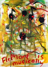 Elephant is musically Acryl auf Leinwand 70x50cm