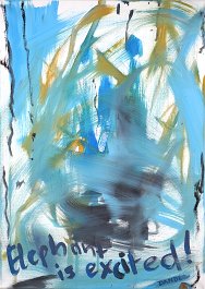 Elephant is excited! Acryl auf Leinwand 70x50cm