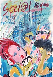 Soci@l Painting in the information age Acryl auf Leinwand 130x90cm