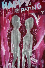 HAPPY DATING Acryl auf Leinwand (Mischtechnik) 120x70cm Code: Jake, 33, 5'11