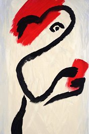 Mrs. Smartphone Acryl auf Leinwand 100x50cm