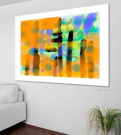 02-2017 - Honey garden Art print on 380g polycotton canvas
