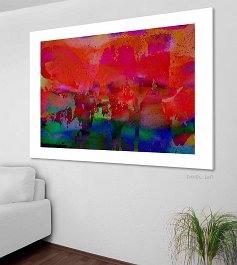 35-2017 - Red wins Art print on 380g polycotton canvas