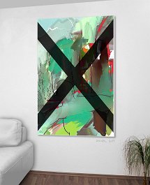 26917_Delete dark X - from the landscape Art print on 380g polycotton canvas