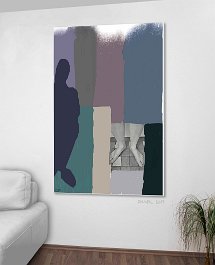 33217_Bathroom Art print on 380g polycotton canvas