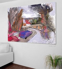 40317_Am Nockherberg Art print on 380g polycotton canvas