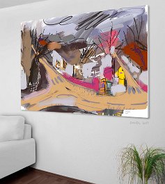 40717_Tiroler Platz Art print on 380g polycotton canvas