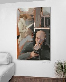 41317_How many likes Art print on 380g polycotton canvas
