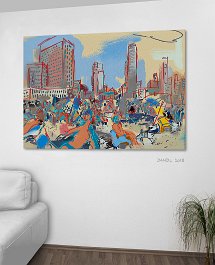 18010 Art print on 380g polycotton canvas