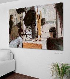 18027_Model needs help Art print on 380g polycotton canvas