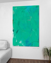 18258_Portrait of a constantly moving personl Art print on 380g polycotton canvas