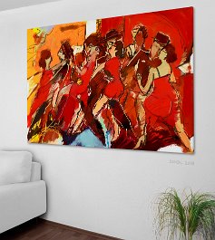 18269_Tango tango Art print on 380g polycotton canvas