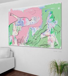 18259_The solution was only visible for a moment Art print on 380g polycotton canvas