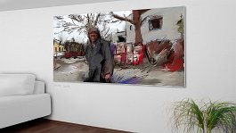 Der Pinsel-Paparazzi_1 Art print on 380g polycotton canvas