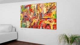Evolution of final paintings_1 Art print on 380g polycotton canvas