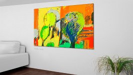 Evolution of final paintings_13 Art print on 380g polycotton canvas