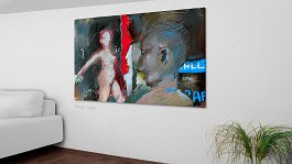 Evolution of final paintings_14 Art print on 380g polycotton canvas
