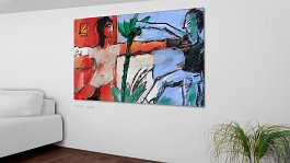 Evolution of final paintings_17 Art print on 380g polycotton canvas