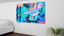 Evolution of final paintings_4 Art print on 380g polycotton canvas
