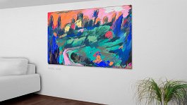 Evolution of final paintings_5 Art print on 380g polycotton canvas