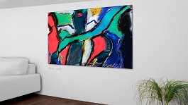 Evolution of final paintings_6 Art print on 380g polycotton canvas